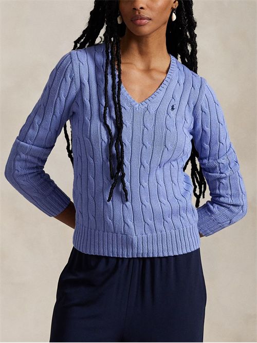 Cable knit sweater with logo RALPH LAUREN | 211971870005